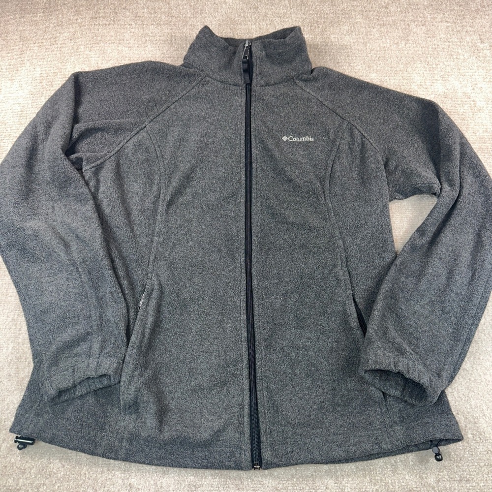 Columbia Womens Benton Springs Full Zip Fleece Jacket Charcoal Gray Large